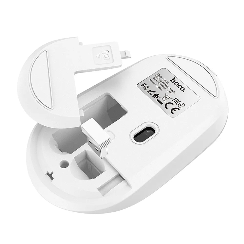 HOCO GM14, Mouse wireless, 2,4G 1200dpi, Alb