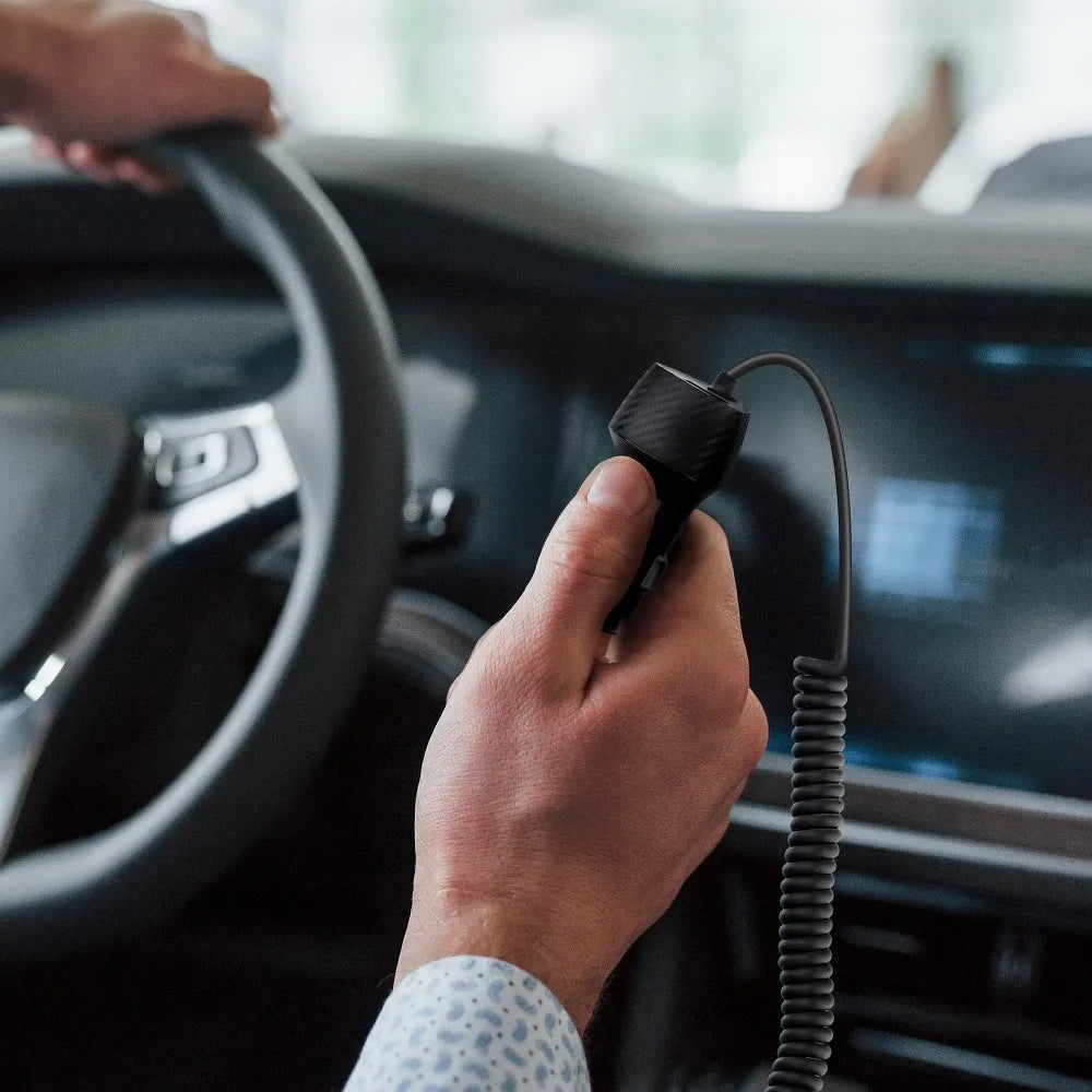 Incărcător auto FORCELL F-ENERGY Carbon CC50-1AC USB A cu cablu Tip C PD QC3.0 3A 38W Negru - Lilo Trend S.R.L.