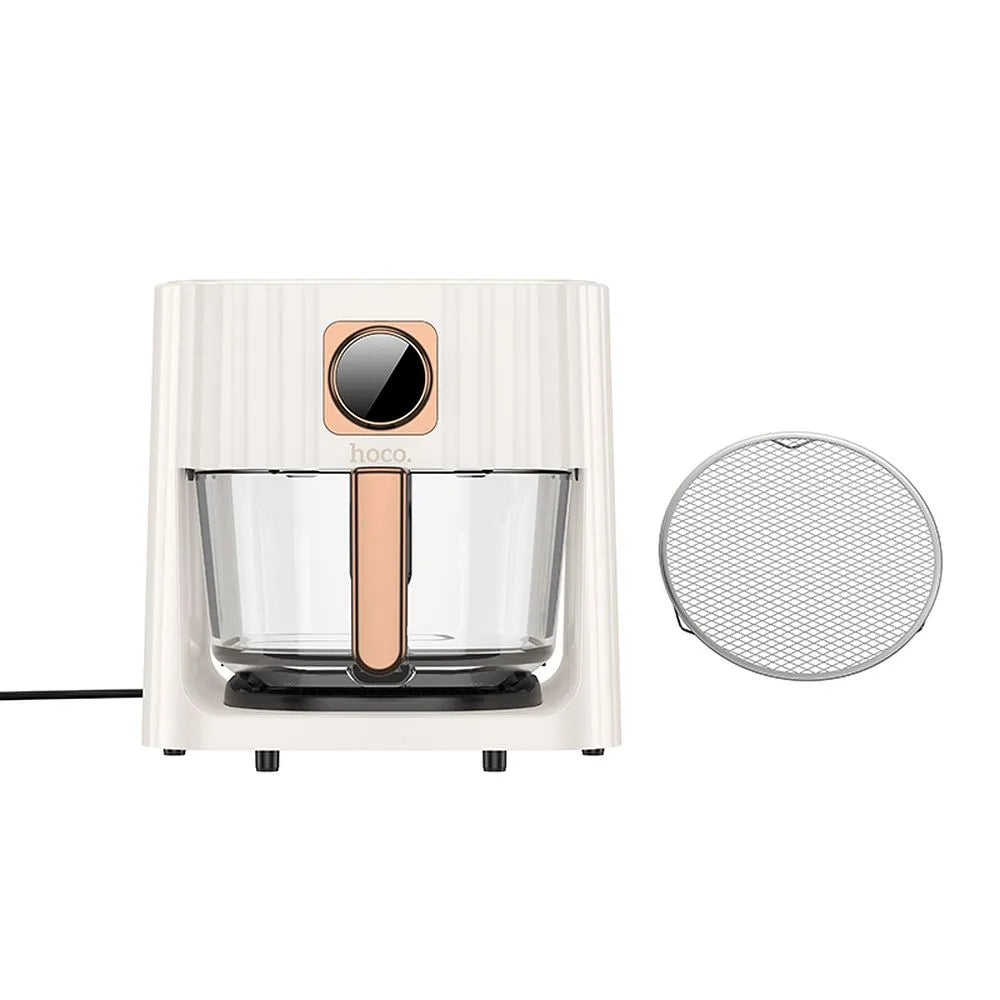 HOCO HE22, Friteuză cu aer cald cu ecran tactil 4,5L 1100W, Alb - Lilo Trend S.R.L.