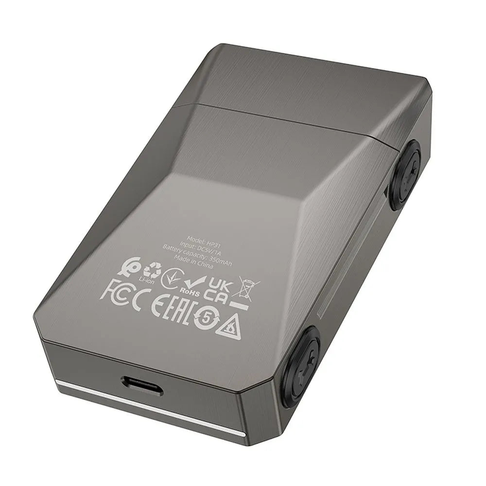 HOCO HP31, Aparat de ras cu două lame din aliaj de zinc IPX7, Gri Metalic - Lilo Trend S.R.L.