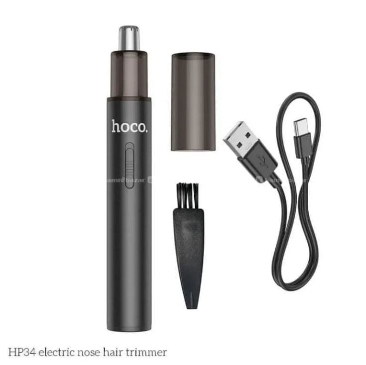 HOCO HP34, Aparat Ingrijire Nas, Nose Hair Trimmer, Electric, 100mAh, Negru - Lilo Trend S.R.L.