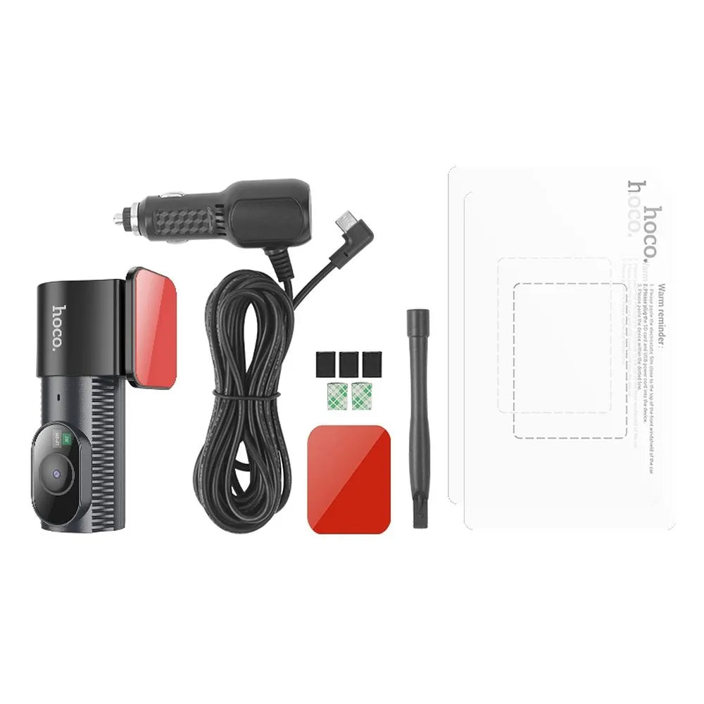 HOCO DV7, Cameră Auto cu afișaj 2K, Negru - Lilo Trend S.R.L.