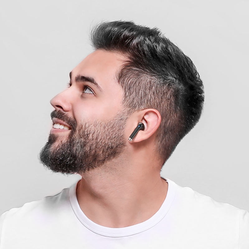 Hoco EQ1, Casti Wireless, Music Guide, Autonomie 7 ore, Bluetooth 5.3 si TWS, Negru - Lilo Trend S.R.L.