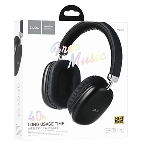HOCO W35, Casti Wireless, BT 5.3, 400mAh, 200h Stand-By, Negru - Lilo Trend S.R.L.