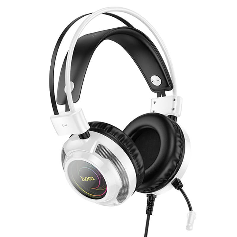 HOCO W110, Casti Wireless pentru Gaming, cu Microfon, Alb - Lilo Trend S.R.L.