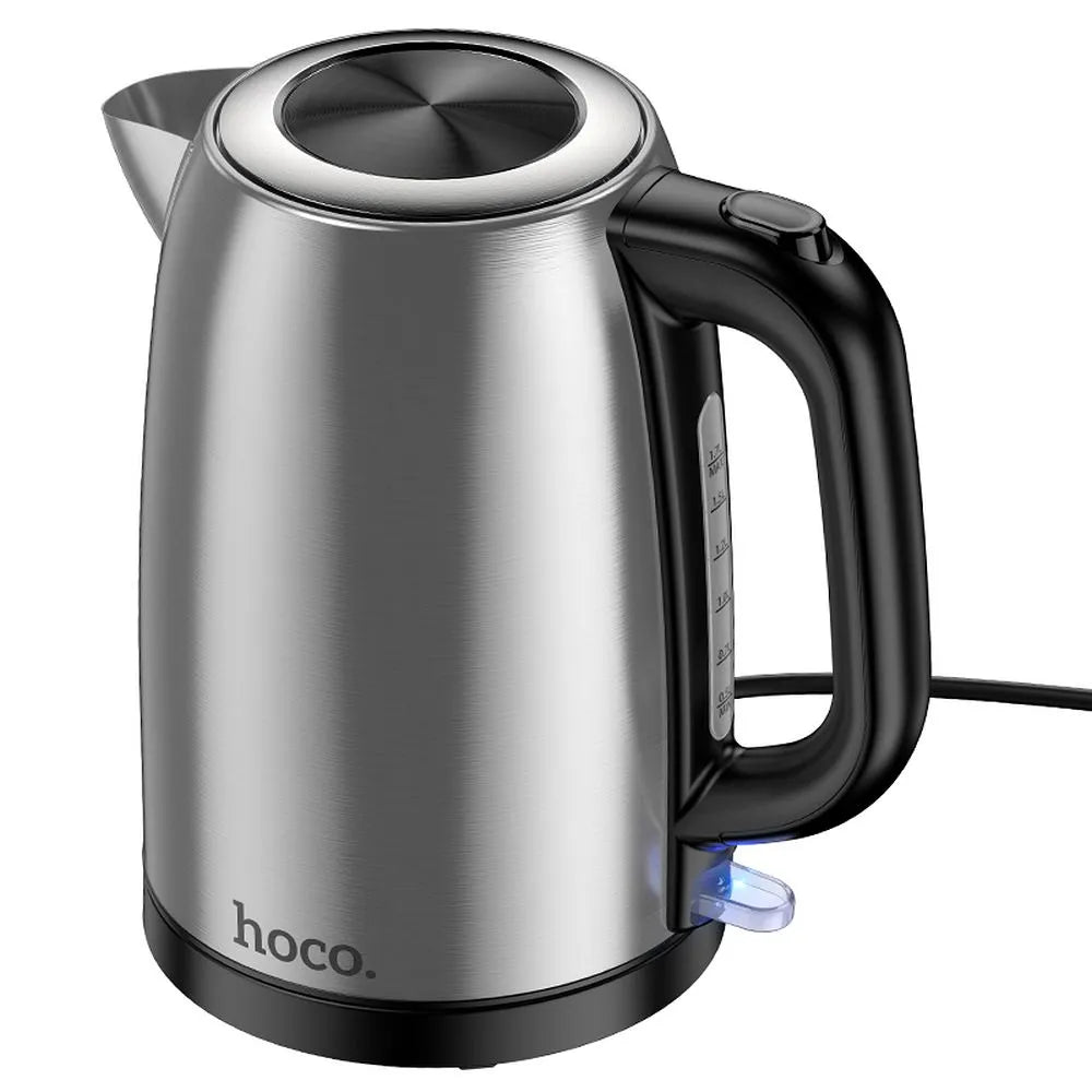 HOCO HE12, Fierbător electric din oțel inoxidabil 1,7L, Inox - Lilo Trend S.R.L.