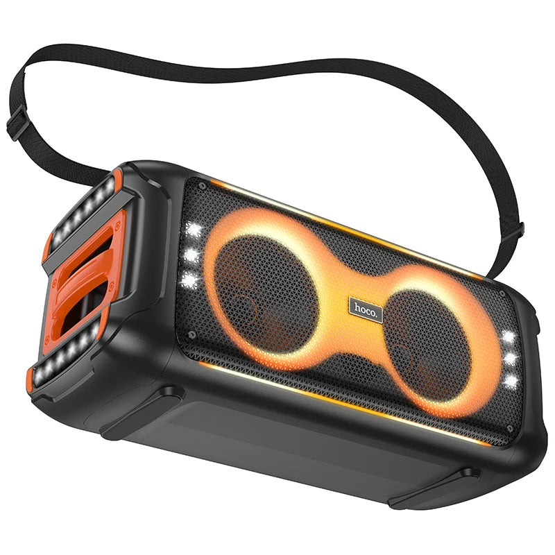 HOCO HA9, Set karaoke difuzor wireless + 2 x microfoane wireless LED 40W, negru