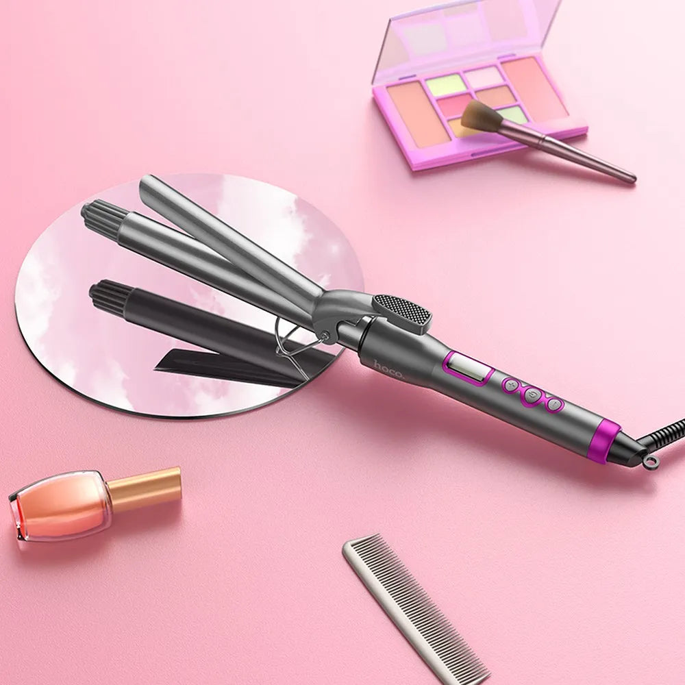 HOCO HP43, Ondulator manual electric cu afișaj digital, Gri - Lilo Trend S.R.L.