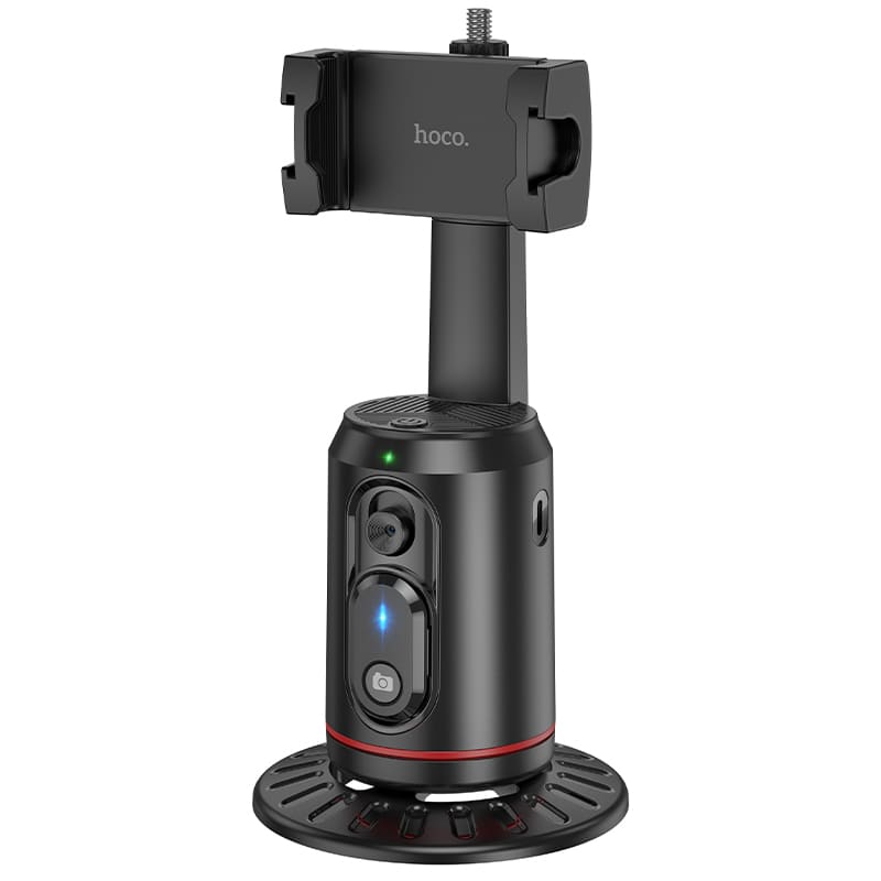 HOCO K23, Suport telefon mobil 360 grade cu urmărire automată a feței, Negru - Lilo Trend S.R.L.