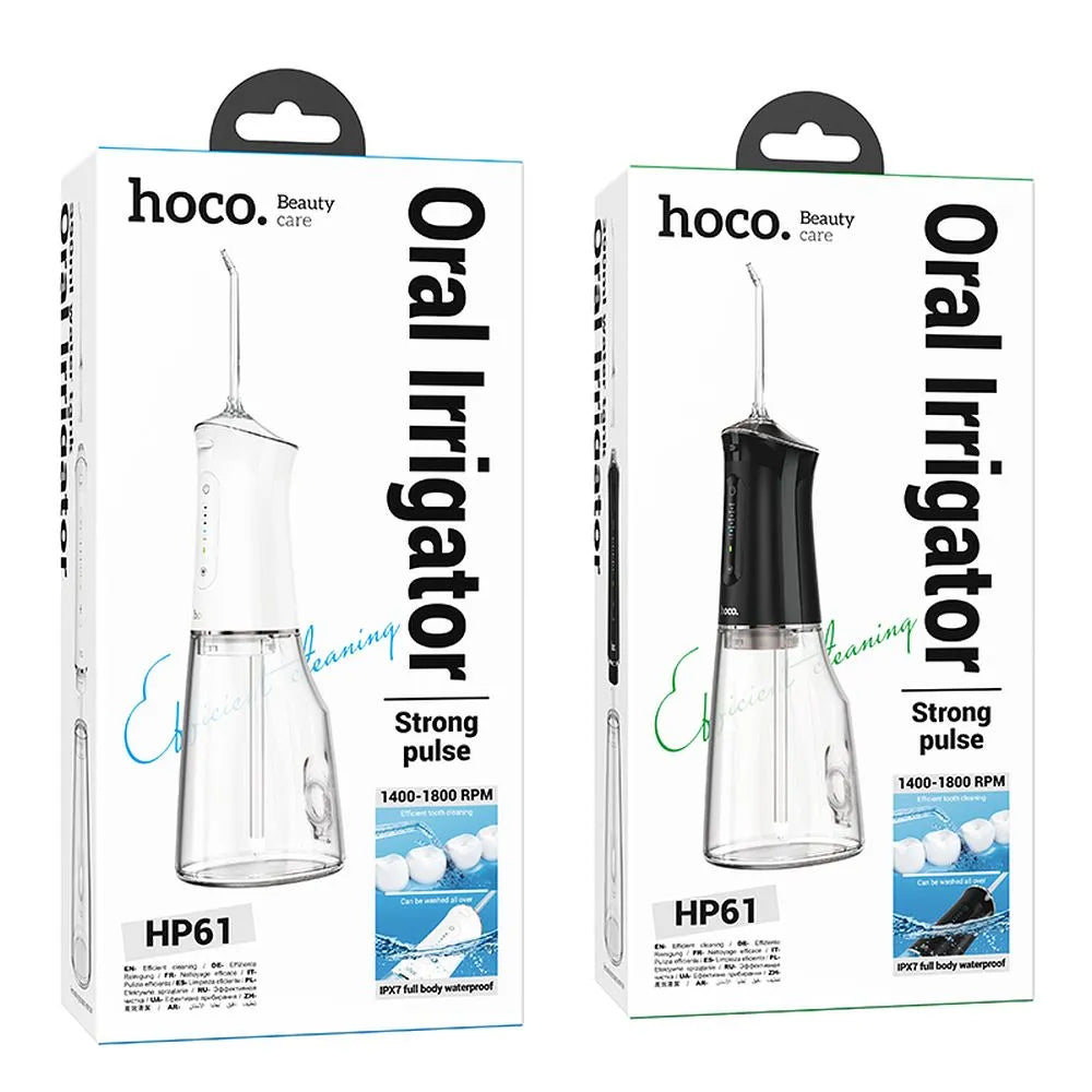 HOCO HP61, bucal portabil, Curățare orală eficientă și confortabilă, Negru - Lilo Trend S.R.L.