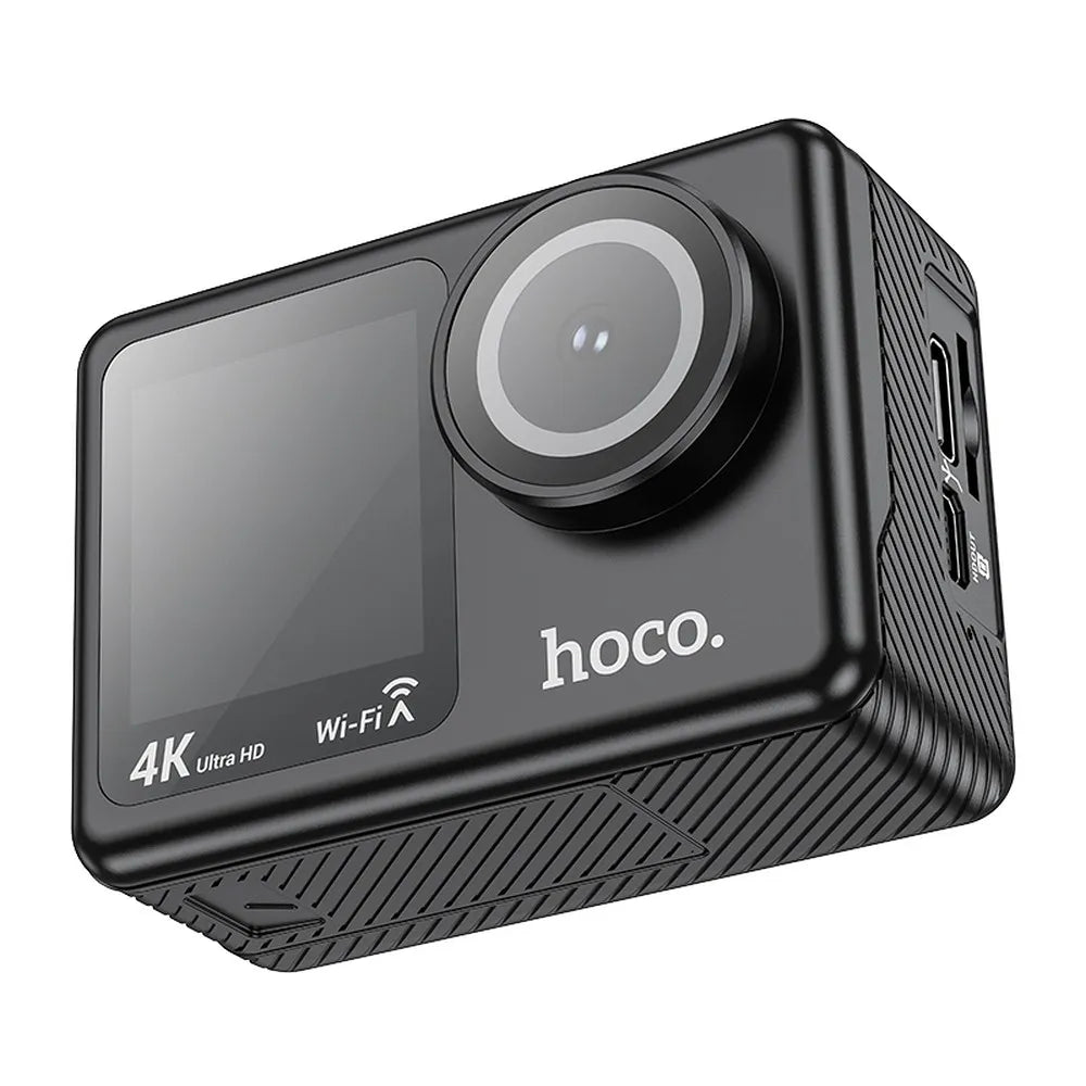 HOCO DV101, Cameră sport cu ecran dual 1,3" + 2" 4K/30fps, Negru - Lilo Trend S.R.L.