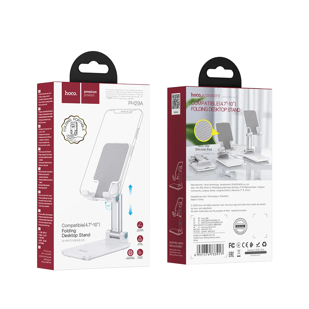 HOCO PH29A, Telefoane / Tableta birou pliabil (4,7" - 10"), Alb - Lilo Trend S.R.L.