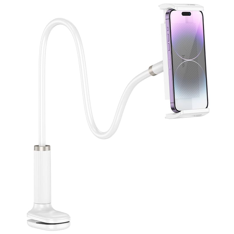 HOCO HD10, Suport Telefoane reglabil cu clemă, Alb - Lilo Trend S.R.L.