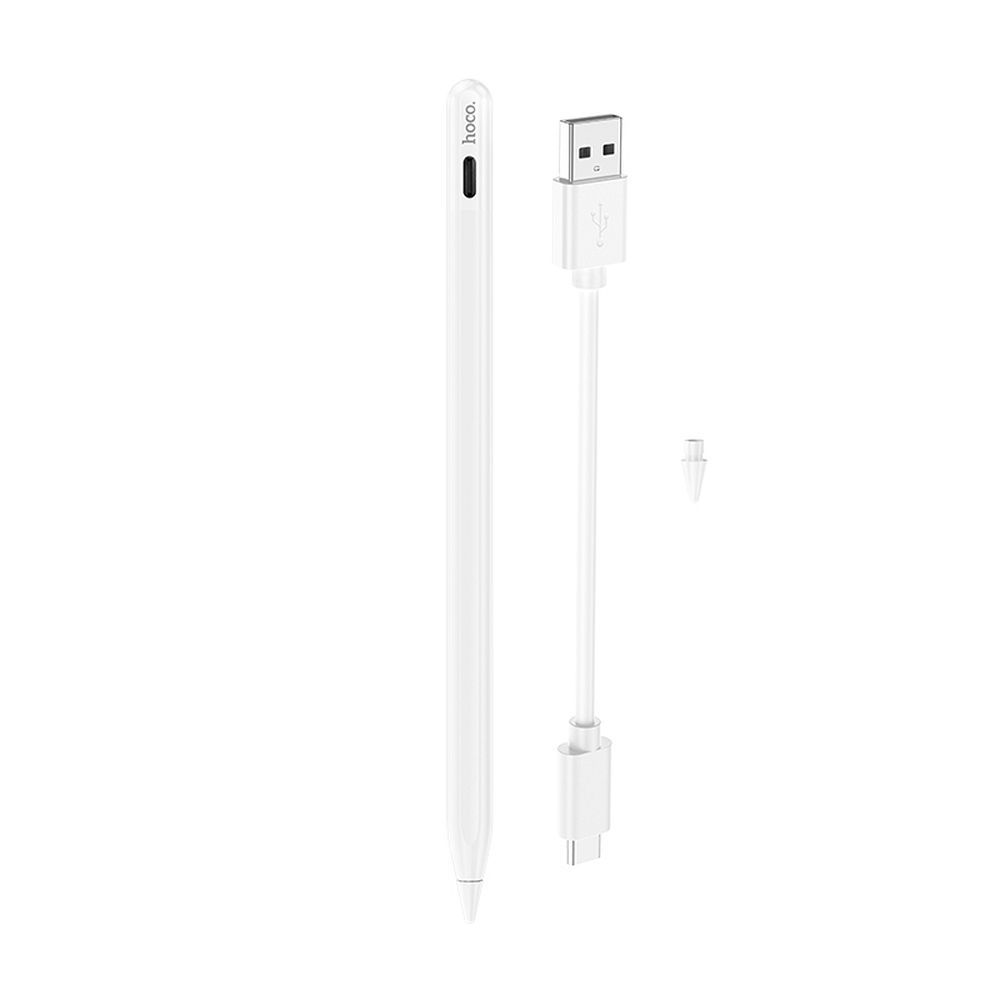 HOCO GM113, Stylus Pen pentru Apple iPad, 130 mAh, Alb